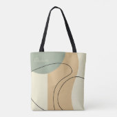 Personalized Beige Abstract Totebag トートバッグ (裏面)