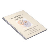 Personalized Beige Baby Photo Notebook ノートブック (右側)