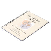 Personalized Beige Baby Photo Notebook ノートブック (左側)