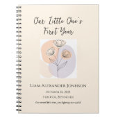 Personalized Beige Baby Photo Notebook ノートブック (正面)