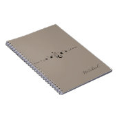 Personalized Beige Celestial Spiral Notebook ノートブック (右側)