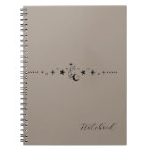 Personalized Beige Celestial Spiral Notebook ノートブック (正面)