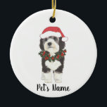 Personalized Bernedoodle Ceramic Ornament セラミックオーナメント<br><div class="desc">Make the nice list this year with a personalized ornament of your favorite little elf!</div>