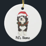 Personalized Bernedoodle Ceramic Ornament セラミックオーナメント<br><div class="desc">Make the nice list this year with a personalized ornament of your favorite little elf!</div>