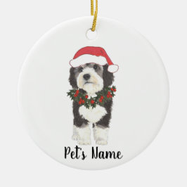 Personalized Bernedoodle Ceramic Ornament セラミックオーナメント