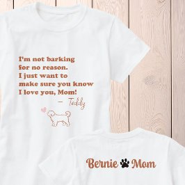 Personalized Bernedoodle Mom Shirt Custom Dog Name Tシャツ
