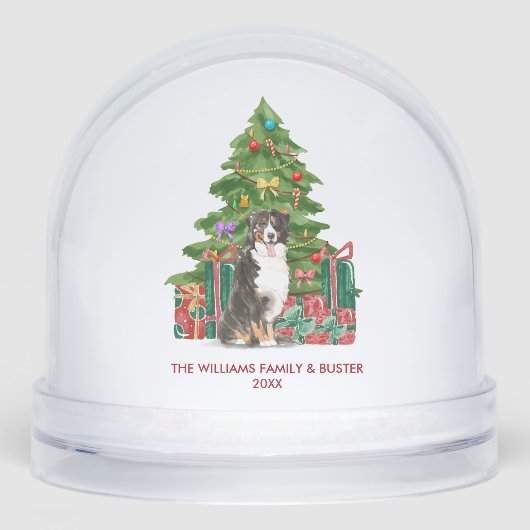 Personalized Bernese Mountain Dog Christmas (正面)