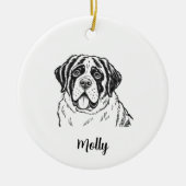 Personalized Bernese Mountain Dog Christmas セラミックオーナメント (正面)