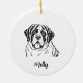 Personalized Bernese Mountain Dog Christmas セラミックオーナメント (裏面)