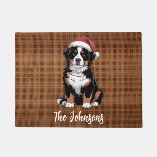Personalized Bernese Mountain Dog Christmas        ドアマット (正面)