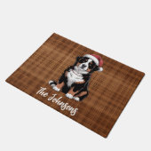 Personalized Bernese Mountain Dog Christmas        ドアマット (アングル)