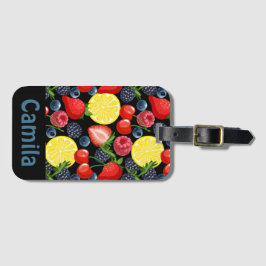 Personalized Berries & Citrus Pattern  ラゲッジタグ