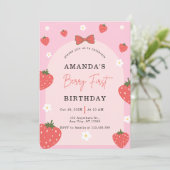 Personalized Berry 1st Birthday 招待状 (スタンド正面)