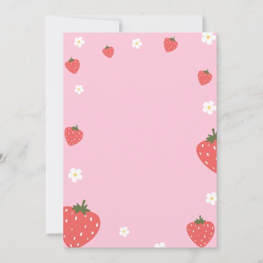 Personalized Berry 1st Birthday 招待状 (裏面)