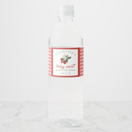 Personalized Berry Sweet Baby Shower Bottle Label ペットボトルラベル