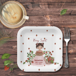 Personalized Berry Sweet Baby Shower Disposable  ペーパープレート