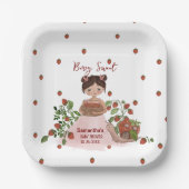 Personalized Berry Sweet Baby Shower Disposable ペーパープレート (正面)