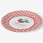 Personalized Berry Sweet Baby Shower Napkin ペーパープレート (アングル)