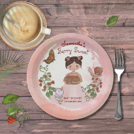 Personalized Berry Sweet Baby Shower Paper Plates ペーパープレート
