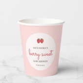Personalized Berry Sweet Strawberry Baby Shower 紙コップ (正面)