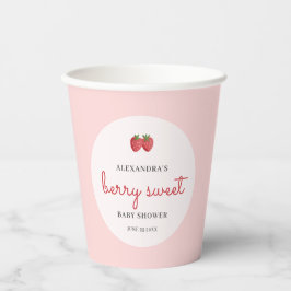 Personalized Berry Sweet Strawberry Baby Shower 紙コップ