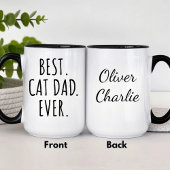 Personalized Best Cat Dad Ever  マグカップ