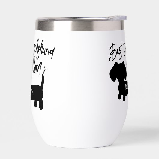 Personalized Best Dachshund Mom Mug (左面)