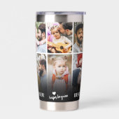 Personalized Best Dad Ever 8 Photo Collage Father 保温保冷タンブラー (左面)