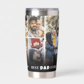 Personalized Best Dad Ever 8 Photo Collage Father 保温保冷タンブラー (背面)