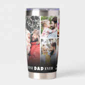 Personalized Best Dad Ever 8 Photo Collage Father 保温保冷タンブラー (正面)