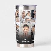 Personalized Best Dad Ever 8 Photo Collage Father 保温保冷タンブラー (左面)