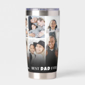 Personalized Best Dad Ever 8 Photo Collage Father 保温保冷タンブラー (背面)