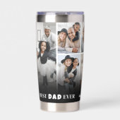 Personalized Best Dad Ever 8 Photo Collage Father 保温保冷タンブラー (正面)