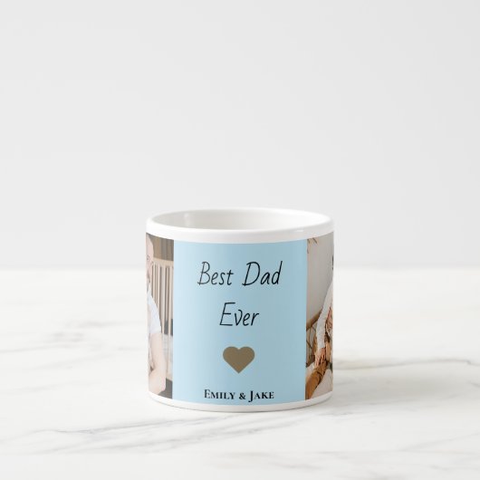 Personalized Best Dad Ever Espresso Mug Kids Names エスプレッソカップ (正面)