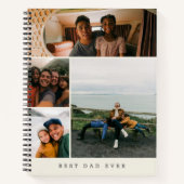Personalized Best Dad Ever Photo Collage ノートブック (正面)