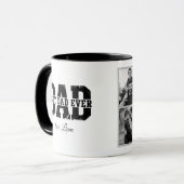 Personalized Best Dad Ever Photo Collage Black Mug マグカップ (正面左)