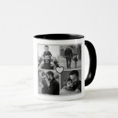 Personalized Best Dad Ever Photo Collage Black Mug マグカップ (正面右)