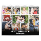 Personalized Best Dad Photo Collage Father カレンダー (カバー)