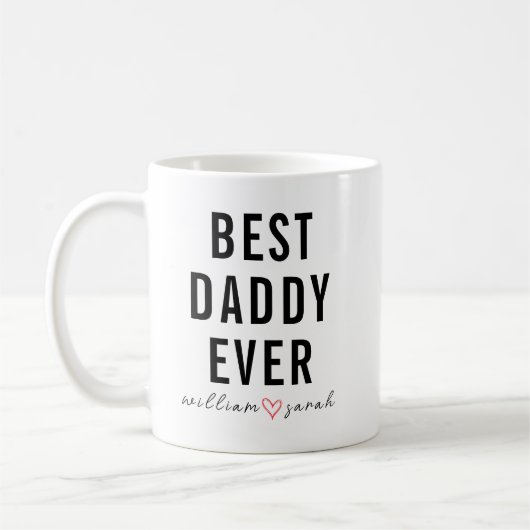 Personalized Best Daddy Ever | Custom Father’s Day コーヒーマグカップ (左)