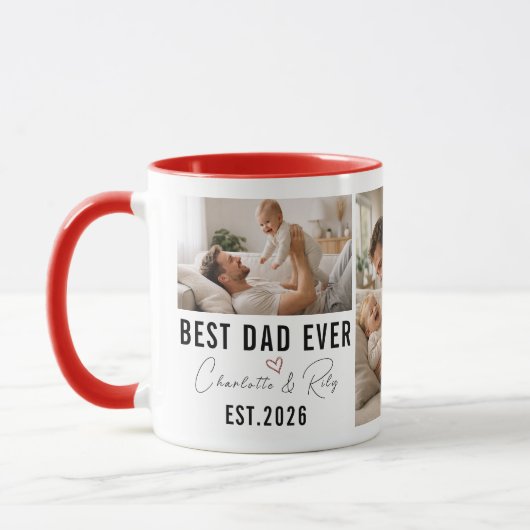 Personalized BEST DADDY Photo|Custom Father’s Day マグカップ (左)