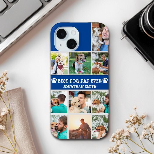 Personalized Best Dog Dad – Collage 10 Photos Case-Mate iPhoneケース
