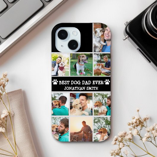 Personalized Best Dog Dad – Collage 10 Photos Case-Mate iPhoneケース