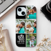 Personalized Best Dog Dad – Collage 4-Photos iPhone 15ケース