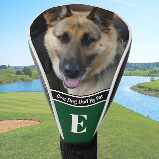 Personalized Best Dog Dad photo German Shepherd ゴルフヘッドカバー