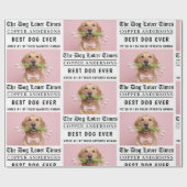 Personalized “Best Dog Ever” Newspaper  ラッピングペーパー (フラット)