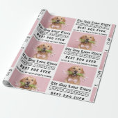 Personalized “Best Dog Ever” Newspaper  ラッピングペーパー (アンロールド)