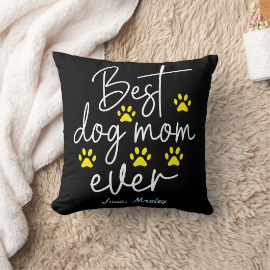 Personalized Best Dog Mom 2 Photo | Mother’s Day クッション (ブランケット)