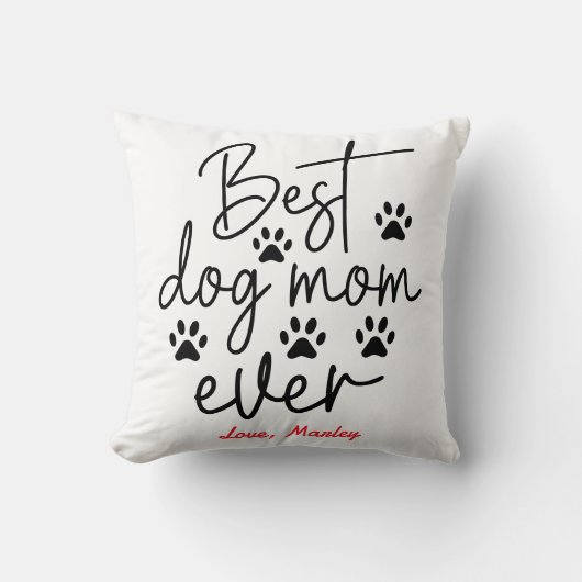 Personalized Best Dog Mom 2 Photo | Mother’s Day クッション (正面)