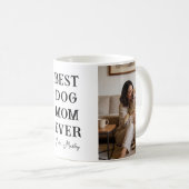Personalized Best Dog Mom 2 Photo | Mother’s Day コーヒーマグカップ (正面右)