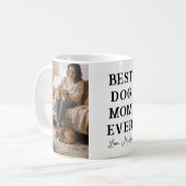 Personalized Best Dog Mom 2 Photo | Mother’s Day コーヒーマグカップ (正面左)